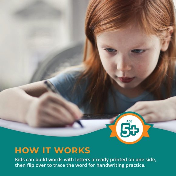 Word Builder Dry Erase Puzzle-3-In-1- Learn, Build, Write - Picture 7 of 8